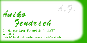 aniko fendrich business card